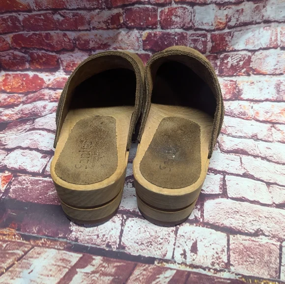 Sanita Suede Wooden Danish Clogs - Picture 12 of 12
